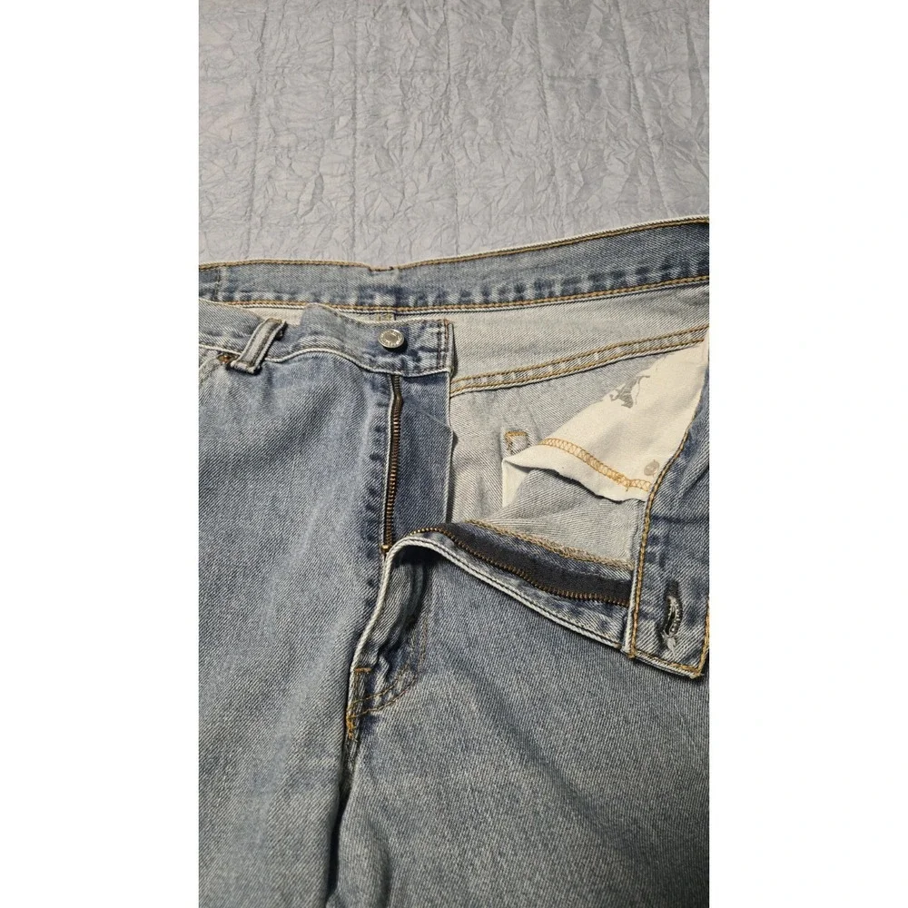 Levis 550 Mens Jeans 36x36 Relaxed Fit Light Wash Denim Classic Workwear